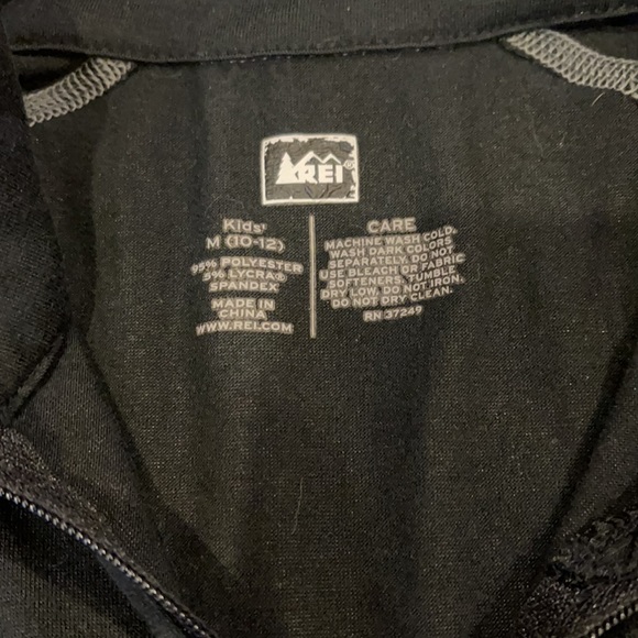 REI Quarter-Zip Tech Shirt Black Long Sleeve Base Layer. Size Medium - Picture 8 of 8